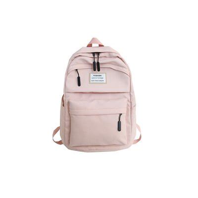 solid pink backpack brand unisex leisure  travel grandado