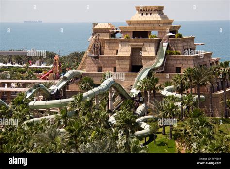 Atlantis Aquaventure Waterpark in Dubai, United Arab Emirates Stock ...