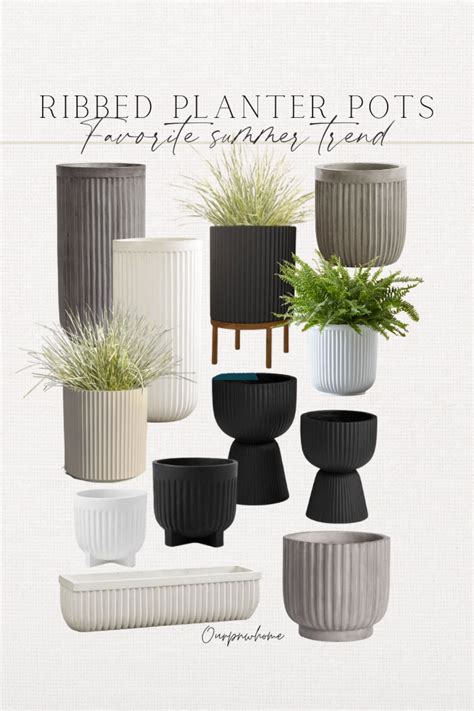 Ribbed Planter Pots | Summer Outdoor Decor Collection
