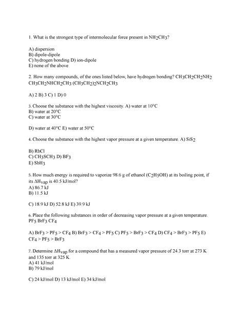 Chem112exam1review Chem 112 Exam 1 Study Guide What Is The