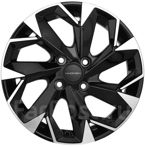 R-15 Khomen Wheels KHW1508* 6J/4H/100/60.1/+40 Black-FP Хит продаж, 15 ...