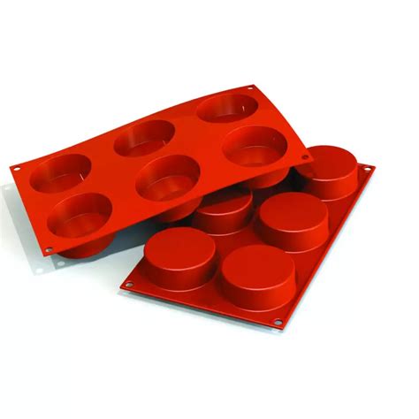 Moule en silicone cylindres x6 Silikomart Planète Gateau