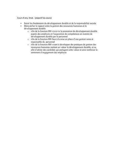 Cours 9 enj. strat. (objectif du cours) - Cours 9 enj. Strat. (objectif