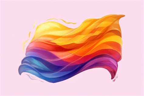 Bandera Del Arco Iris Lgbtq Del Orgullo Gay Con Clors Ondeando Banderas En El Aire Durante Un