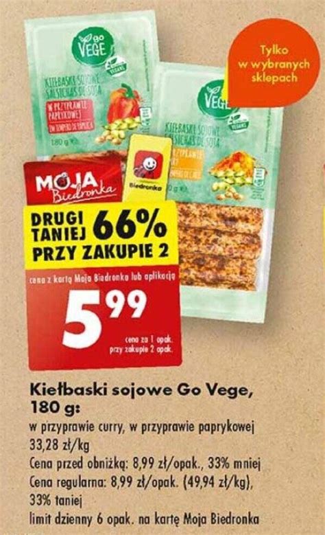 Promocja Kie Baski Sojowe Go Vege G W Biedronka