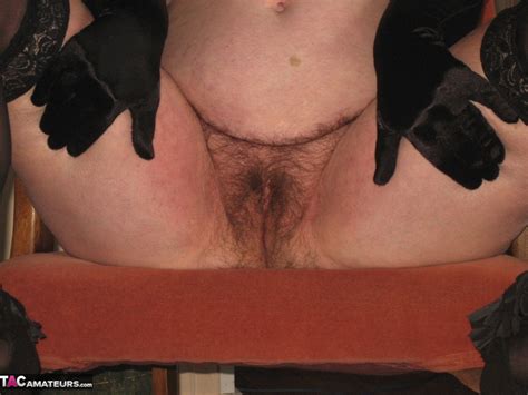 Old Lady Girdle Goddess Casts Off Lingerie To Pose Nude In Hosiery And Gloves