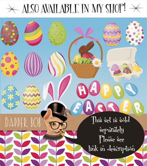 Easter Hot Air Balloon Ride Clipart Set Bunny Rabbit And Etsy