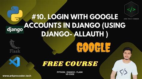 Django Login With Google Account Youtube