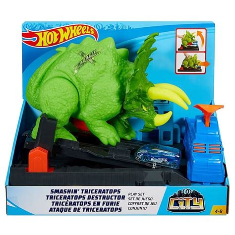 Buy Hot Wheels Smashin Triceratops Play Set Vehicle GBF97 Online In UAE Sharaf DG
