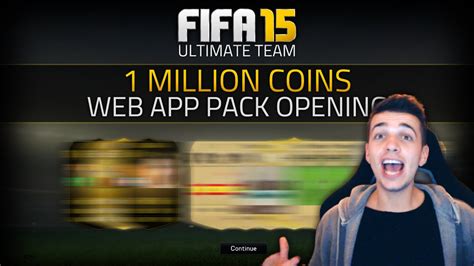 FIFA 15 1 MILLION COINS PACK OPENING FIFA 15 ULTIMATE TEAM WEB APP