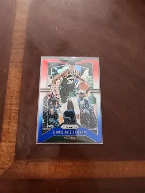 Panini Prizm Giannis Antetokounmpo Rouge Blanc Bleu Prizm