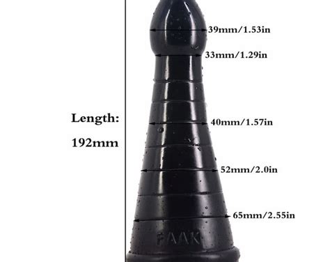 Black Silicone Body Safe Stretcher Dildo Medical Grade Vaginal Anal Girth Suction Gape Insertion