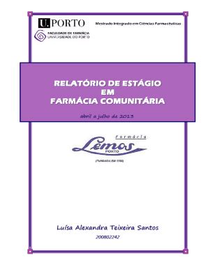 Preench Vel Dispon Vel Relatrio De Estgio Em Farmcia Comunitria Fax