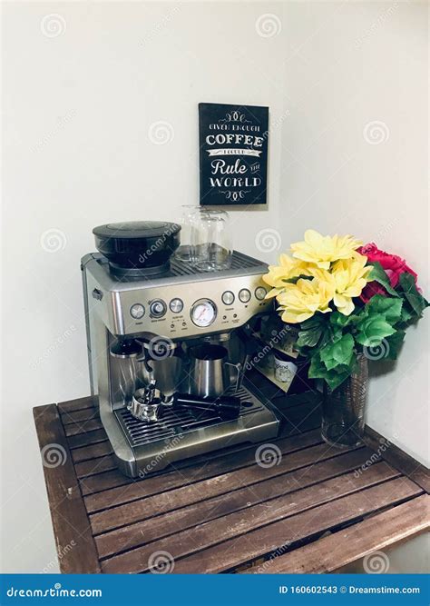 Coffee Corner stock image. Image of homedesign, flower - 160602543