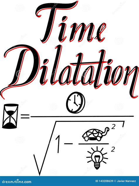 Equation Of Time Dilatation Illustrated Stock Vector Illustration Of