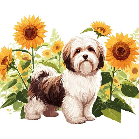 Premium Vector | Cute havanese dog cartoon vector style white background