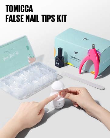 Tomicca Nail Extension Kit Nail Tips And Glue Gel Kit In Nail