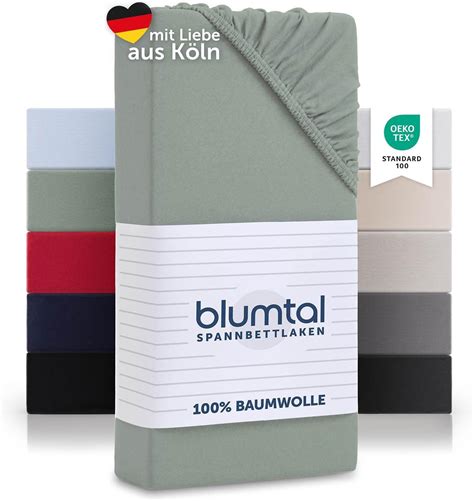 Blumtal Spannbettlaken X Cm Basics Jersey Im Er Set Bettbezug