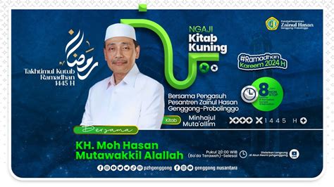 Live Ngaji Ramadhan Kitab Minhajul Muta Allim Youtube