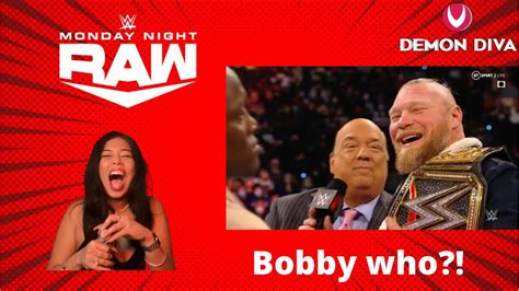 Wwe Raw Reactions Brock Lesnar Bobby Lashley Confront Each Other