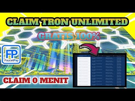 BIG FAUCET CLAIM COIN TRX UNLIMITED YouTube