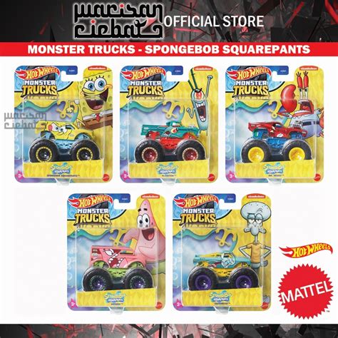 Hot Wheels Monster Trucks Spongebob Squarepants Mix Shopee Singapore
