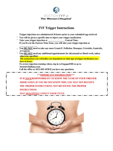 Fillable Online Trigger Shot For Ivf And Its Importance In Egg Quality