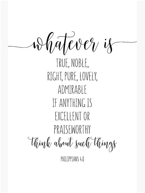 Whatever Is True Noble Right Pure Lovely Philippians Bible