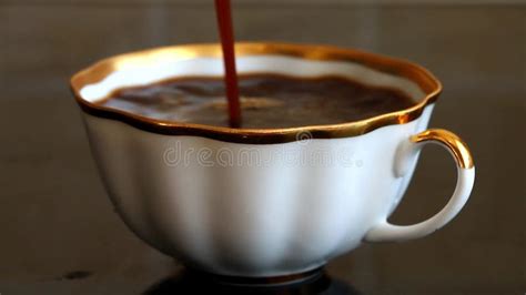 Cup Of Freshly Brewed Hot Coffee With Steam Stock Footage Video Of Break Coffee 339595246