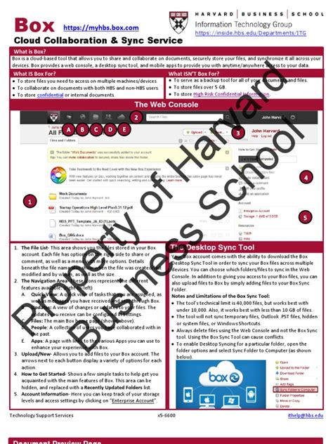 box quick reference guide  computer file system software