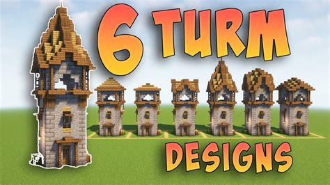 Turm Designs In Minecraft Bauen Tutorial Youtube