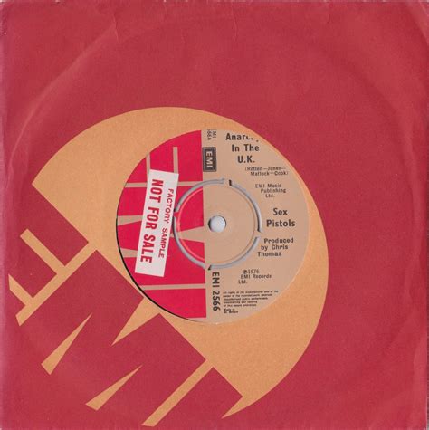 Sex Pistols Anarchy In The U K EMI Promo Ex Collection Jamie Reid Jon Savage