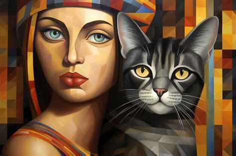 Premium Ai Image Digital Painting Of A Portrait Of An Egyptian Woman
