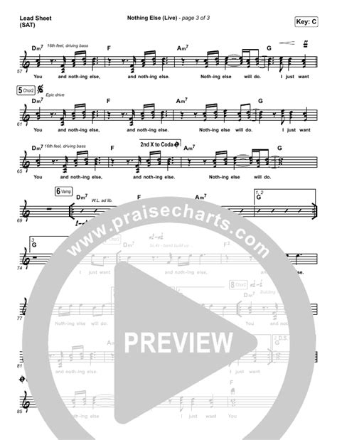 Nothing Else (Live) Sheet Music (Cody Carnes) - PraiseCharts