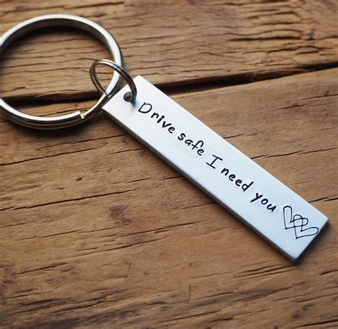 Personalized Drive Safe Keychain Drive Safe Keychain Custom Etsy