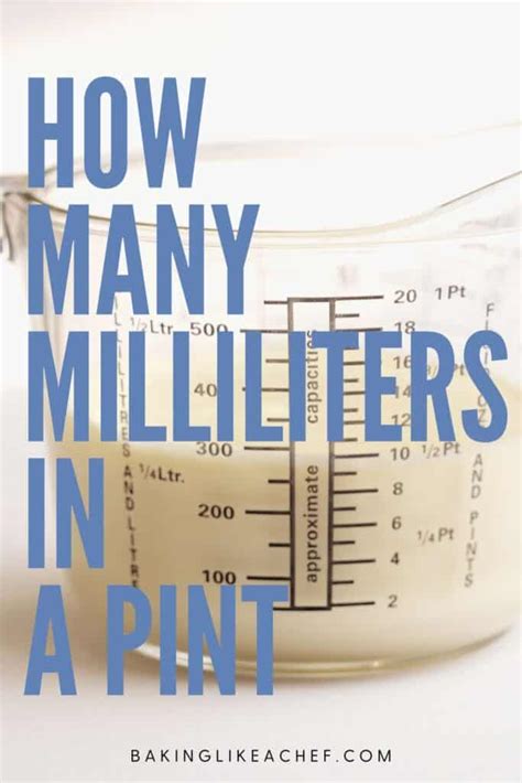 How Many Ml In A Pint – Baking Like a Chef