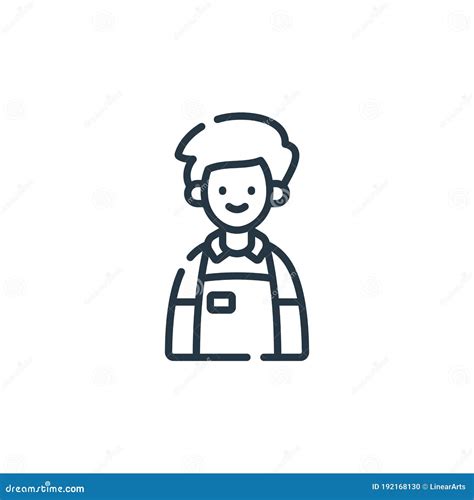 Sales Assistant Icon Vector From Supermarket Concept Thin Line Illustration Of Sales Assistant