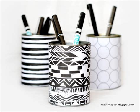 Make Tin Can Desk Organizers Dollar Store Crafts