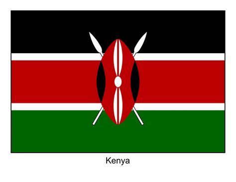 kenya flag template  printable  templateroller