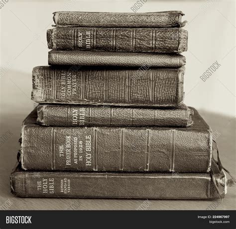 Stack Old Bibles Image And Photo Free Trial Bigstock