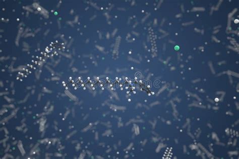 Benzalkonium Chloride Molecule Ball And Stick Molecular Model Chemistry Related 3d Rendering