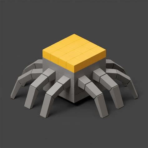 pixelated  model   spider   yellow square  top premium