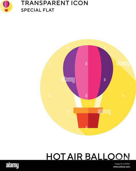 Hot Air Balloon Vector Icon Flat Style Illustration EPS 10 Vector