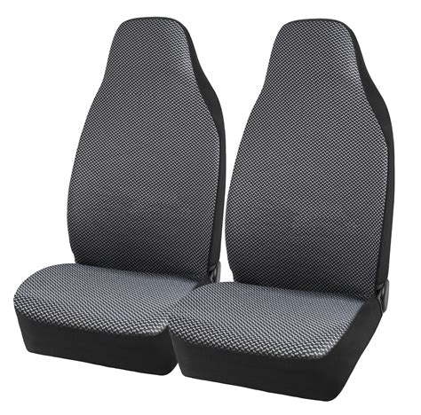 Auto Drive 2 Piece High Back Seat Covers Starla Jacquard Polyester