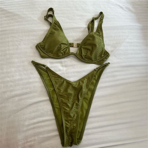 Green Underwire Bikini From South Beach Size Depop