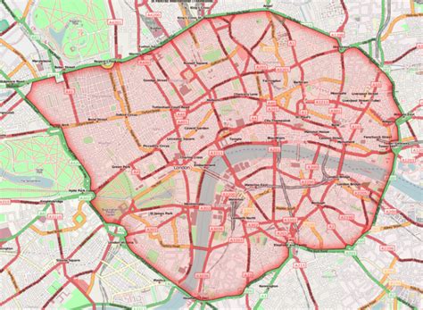 Congestion Charge Area Map