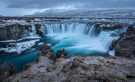 iceland, godafoss, waterfall, river, powerful, scenic, spectacular