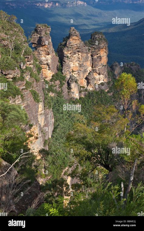 Australia New South Wales. The famous Three Sisters rock formation in ...