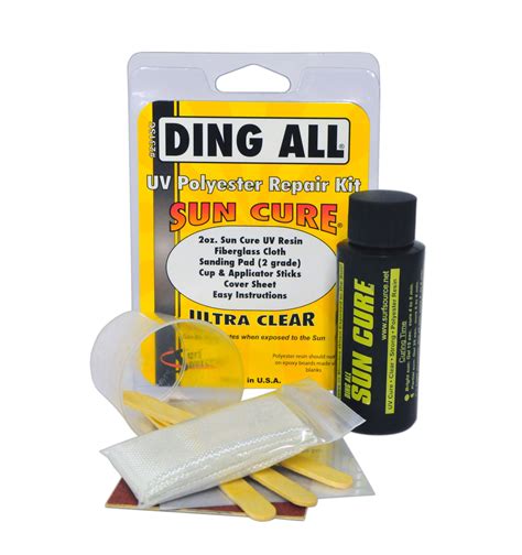Ding All Sun Cure® Polyester Fiberglass Repair Kit | eastcoastsurf