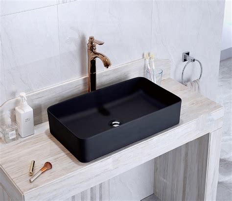 Раковина накладная прямоугольная на столешницу в ванную комнату - 94 фото